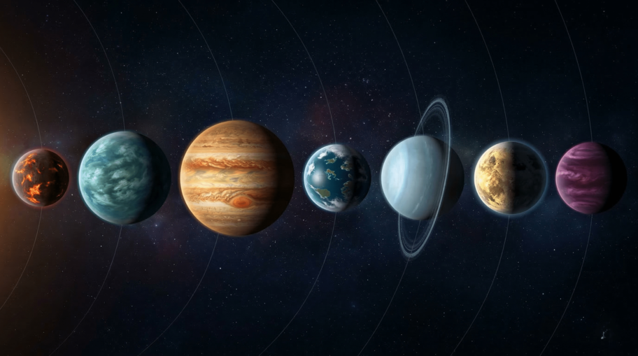 Diverse confirmed exoplanets compared to our Sun and Earth