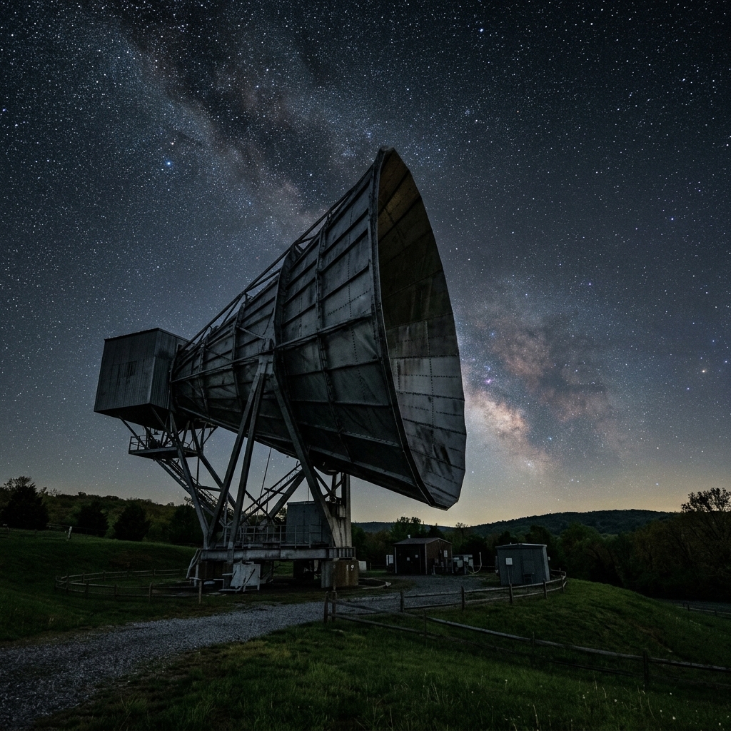 Horn antenna at Bell Labs where the cosmic microwave background was discovered