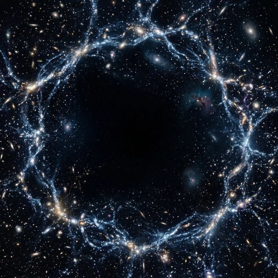 A vast cosmic void with sparse galaxies