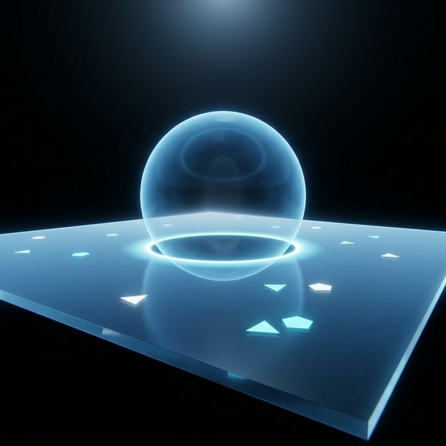 Two-dimensional beings on a flat surface, unable to perceive a third dimension above them