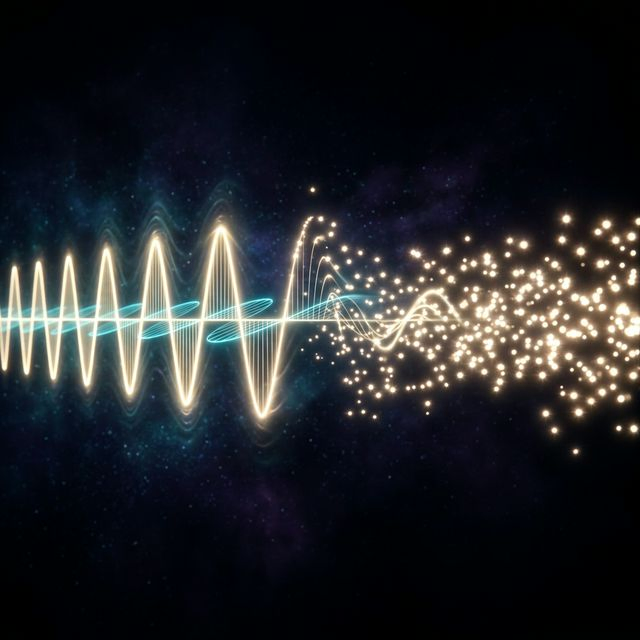 Light behaving as both wave and particle