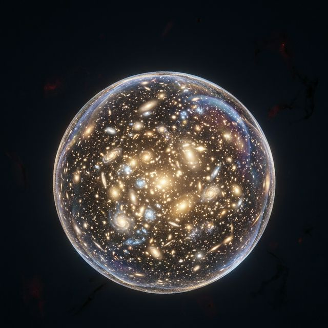 Observable universe boundary with unreachable regions beyond