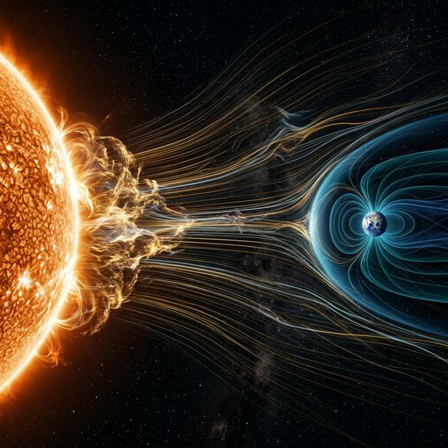 Solar wind streaming from the Sun's corona into space