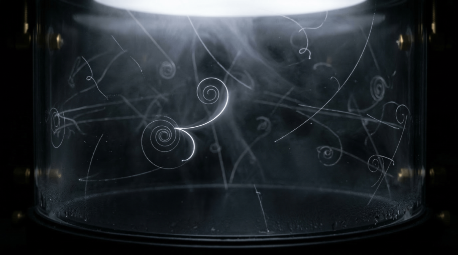 Cloud Chamber Photograph Showing Electron-Positron Pair Production Tracks