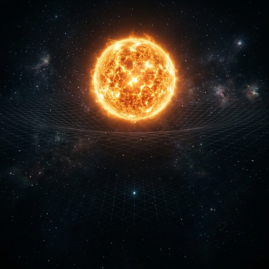 Dramatic visualization comparing Planck length to proton size