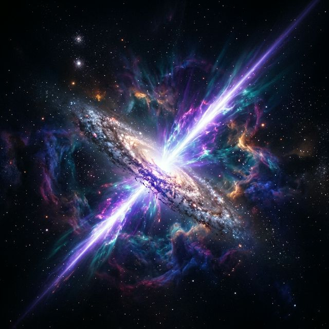 Gamma ray burst from a distant cataclysmic event