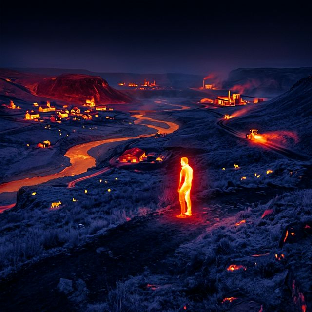 Infrared thermal vision revealing heat invisible to human eyes