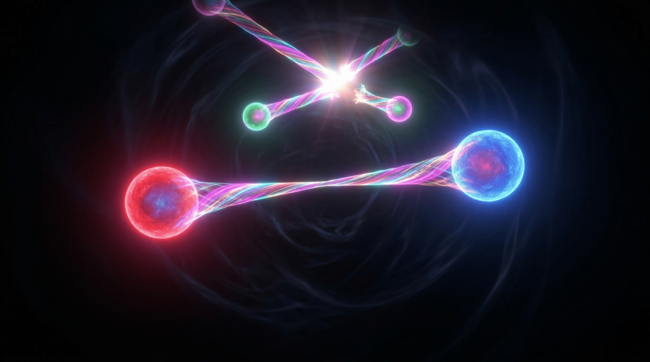 Color Flux Tubes Connecting Quarks Inside a Proton