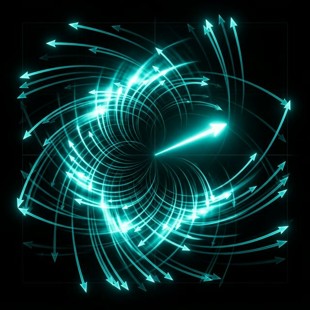 Probability amplitudes visualized as rotating arrows in complex plane, combining to produce measurement probabilities